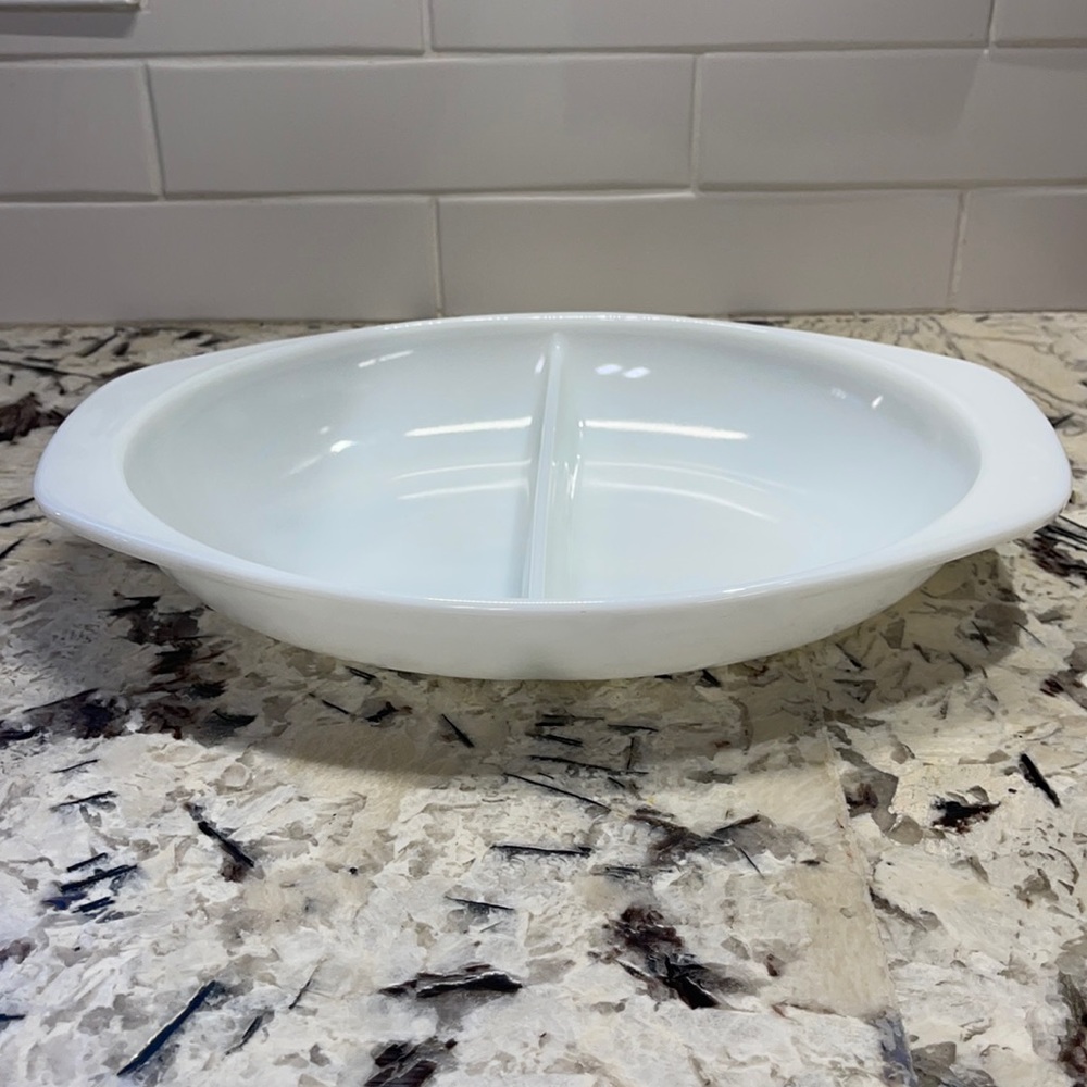 PYREX Vintage Opal Divided Dish #1083